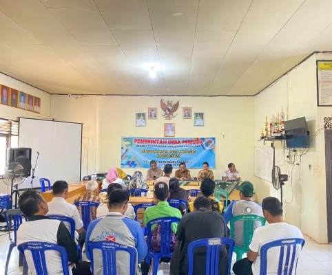 Kasi PMDK Kecamatan Pelaihari menghadiri Musdesus pergantian pengurus BUMDes Karya Desa Pemuda